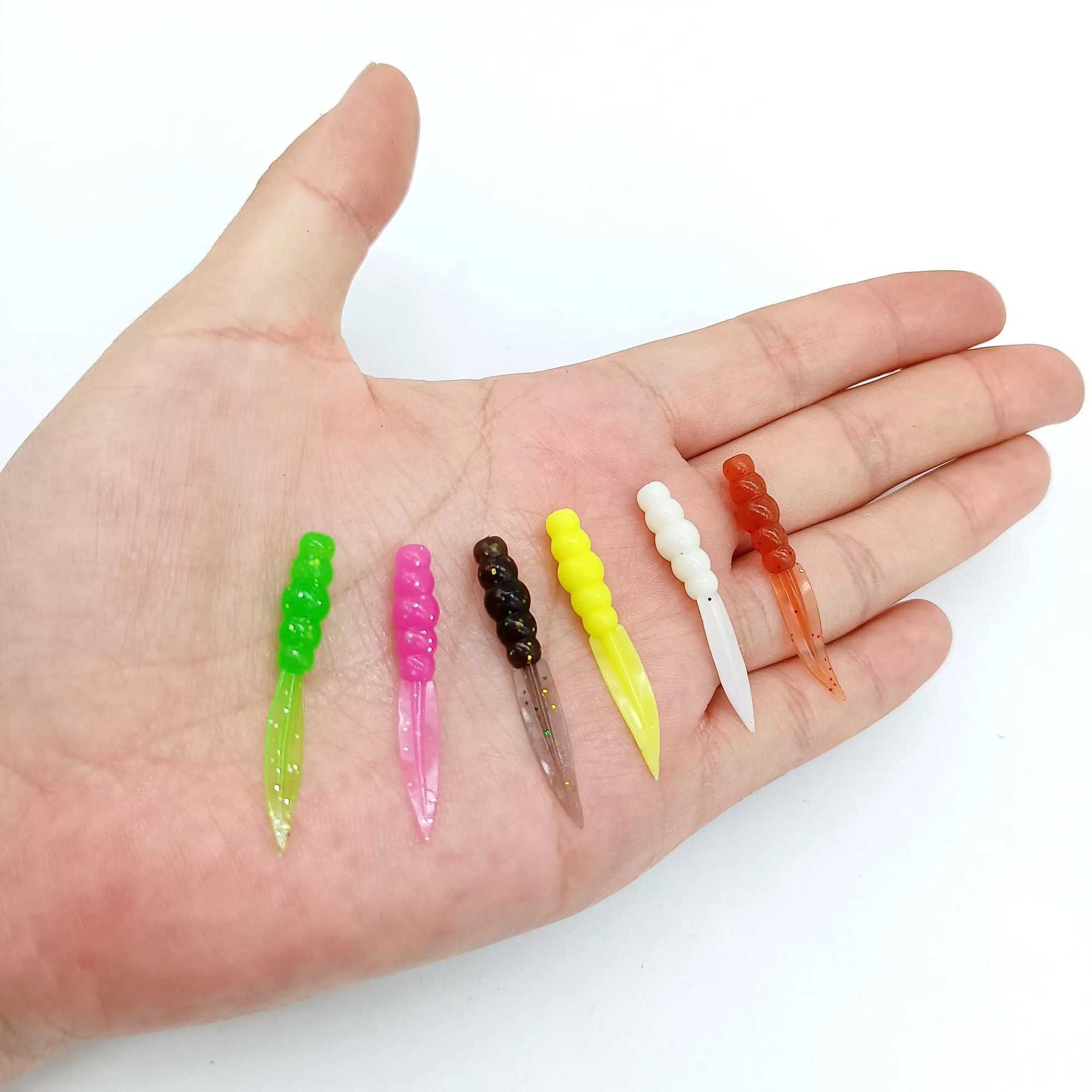 DUODUOYU 20PCS New Mini Soft Fishing Lure 0.3g/35mm Silicone Bait Swimbait Wobblers Worm bass Carp Rockfishing Fishing TackleXJ250122