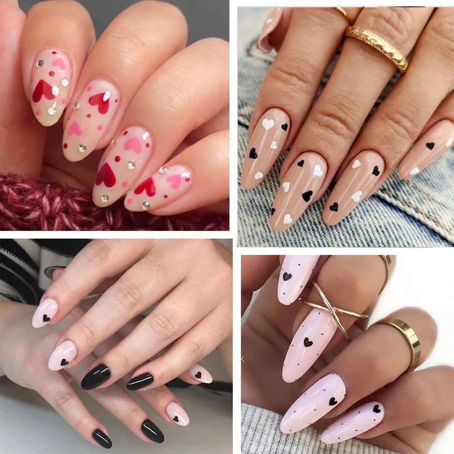 3 Packs 3D Laser Heart Alphabet Nail Art Stickers Nail Art Decorations Flowers Stars Black and White Nail Art DecorationsXJ250120