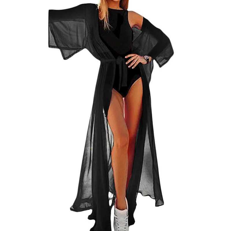 Fashion Women Summer Solid Color Short Sleeve Loose Sexy Beach Dr Holiday Swimwear Mesh Cover Up W250120