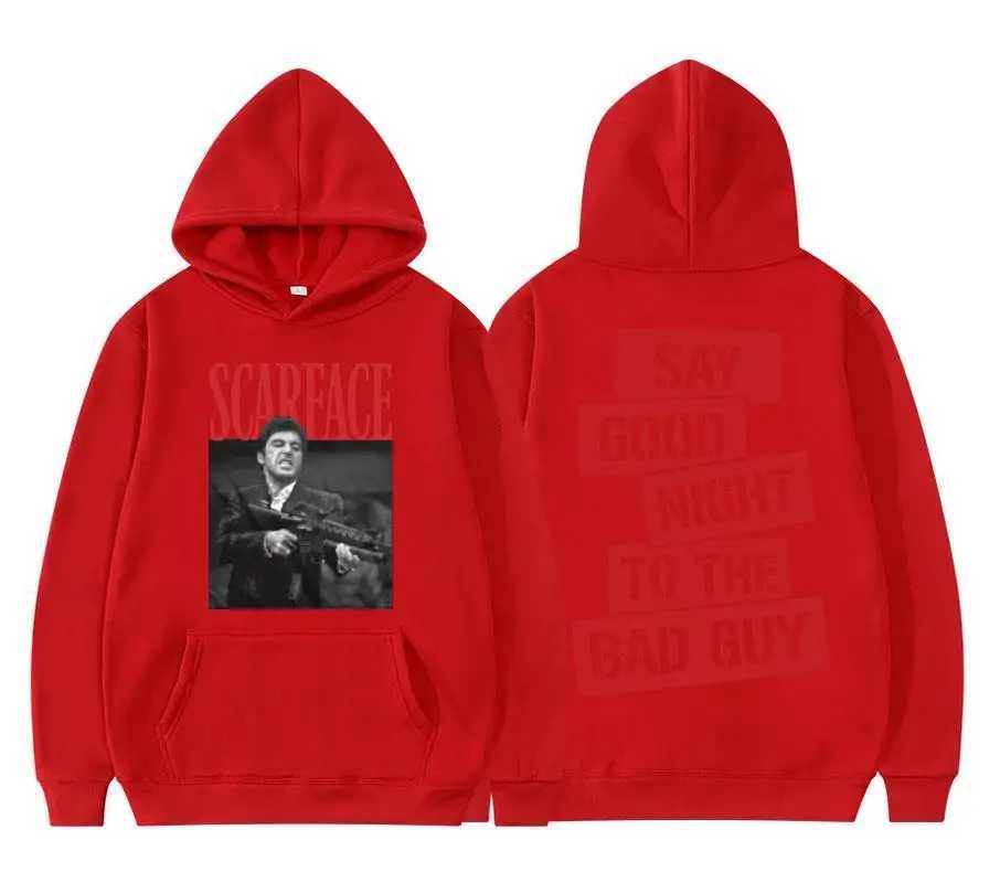 Scar Face Evil Star Tony Montana Say Good Night Hoodie Men/Women Casual Sweatshirt Street Fashion Hip Hop Pullover Y2k ClothingXJ2500118
