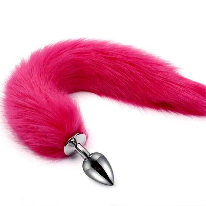 5 Color 5 Sizes Metal Anal Plug Erotic BDSM Ass Fox Tail Fetish Butt Extender Dilator Sex Toys For Women Gay Cosplay Adult GamesXJ250121