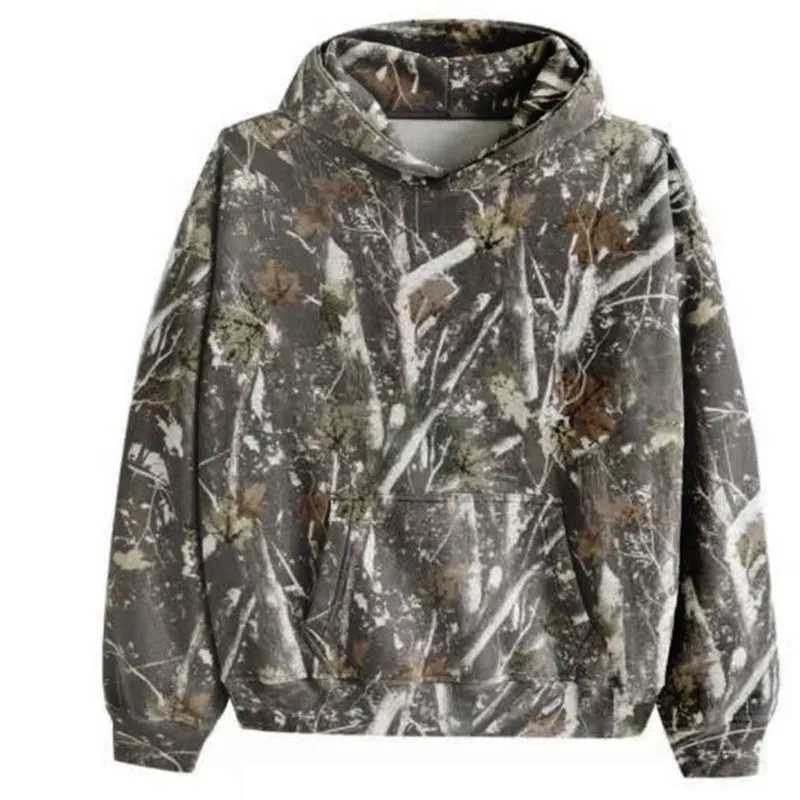 New Autumn Winte Mens Fashion Camouflage Leaf 3D Printin Hooded Sweatshirt Couple Oversize Hooded g Hip Hop Loose PulloverXJ2500118