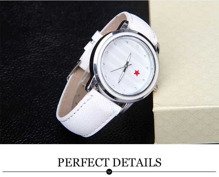 New Famous Brand Stripe Star Casual Quartz Watch Text Let Fabric Leather Dress Watch Relogio Womens Watch X250203