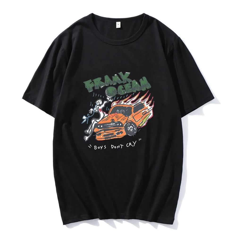 Frank O-ocean blonde R B music T-shirt mens cool and fashionable T-shirt 100% pure cotton T-shirt spring short sleeved comfortable T-shirt X250203