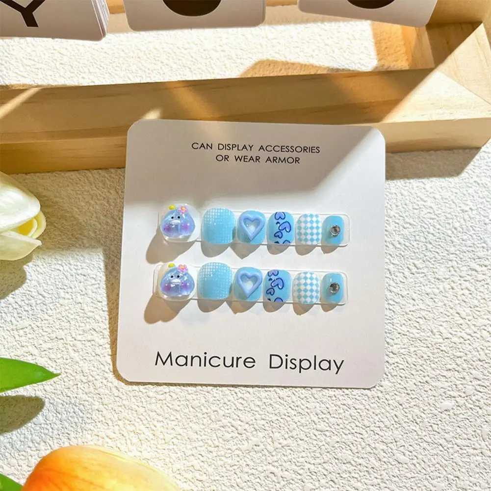 s Fun Nail Art 12pcs s Cartoon Nail Art Stickers Cute Cloud Heart Pattern Rhinestones for Kids for DiyW250120