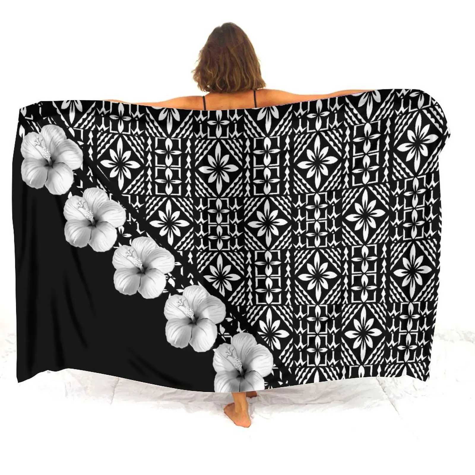 Polynesian Custom Sarong Bikini Wr Coat Custom Womens Sarong Haiian Resort Retro Ethnic Print Sarong Beach Scarf 2024 W250120