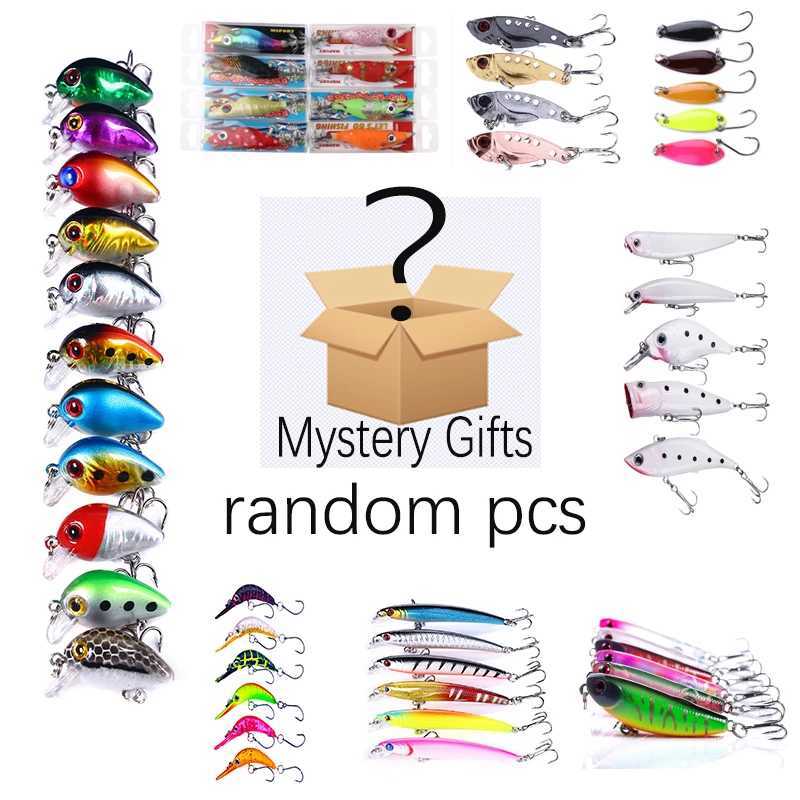 3-20 Pcs of Random Fishing Lure Minnow Popper Crankbait pencil VIB Wobble Bait Artificial Bait peche Sea fishingXJ250122