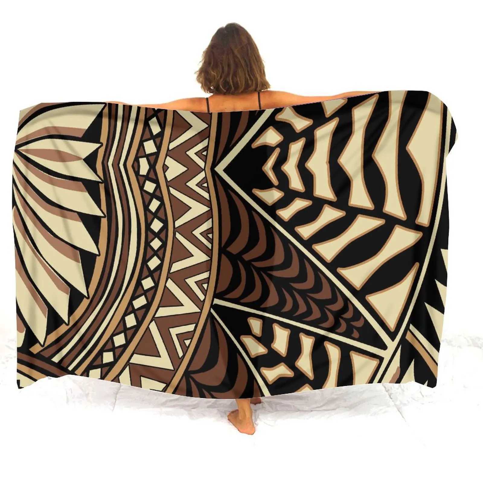 Summer Womens Sarong Customized Polynesian Printed Pacific Island Womens Shl Coat Party Soft and Comfortable Sarong 2024 New W250120