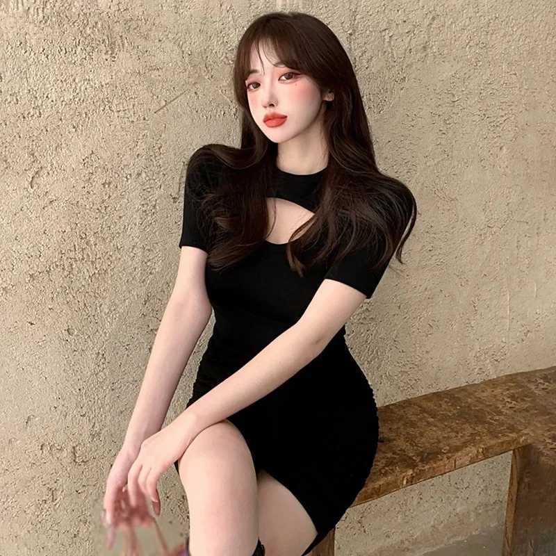 Women Sundress Pleated Vestido Mini Dress Summer Sexy Party Black Bandage Bodycon Pencil Dress Ele Fe Vintage VestidosXJ250115