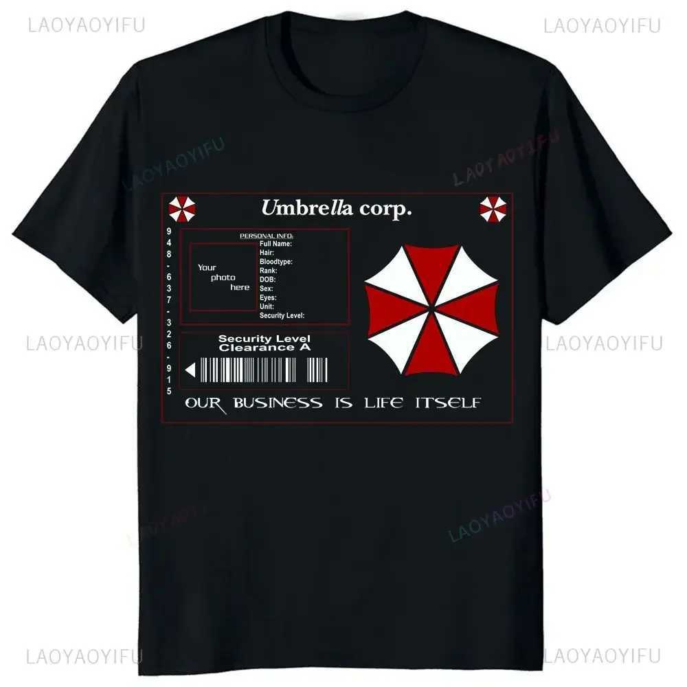 Fun Game Resident Evil 4T Shirt Mens and Womens Graphic Clothing Trend Harajuku Short Sleeve Universal Graphic Large T-shirt X250203