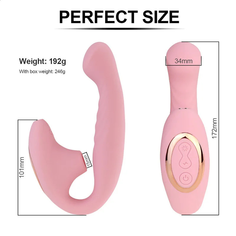 10 Modes Vibration Clit Tongue Vagina Nipples Suction Vibrator Silicone Rechargeable Clitoral Sucking Vibrator 250114