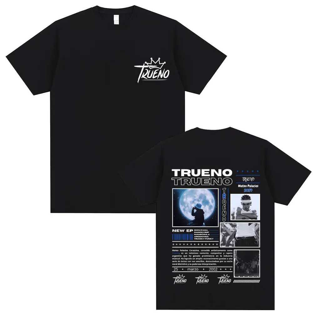 Rapper Trueno Graphic T-shirt Male Hip Hop Fashion T Shirts Mens Casual Pure Cotton Oversized Tshirt Unisex High Quality Tees X250203