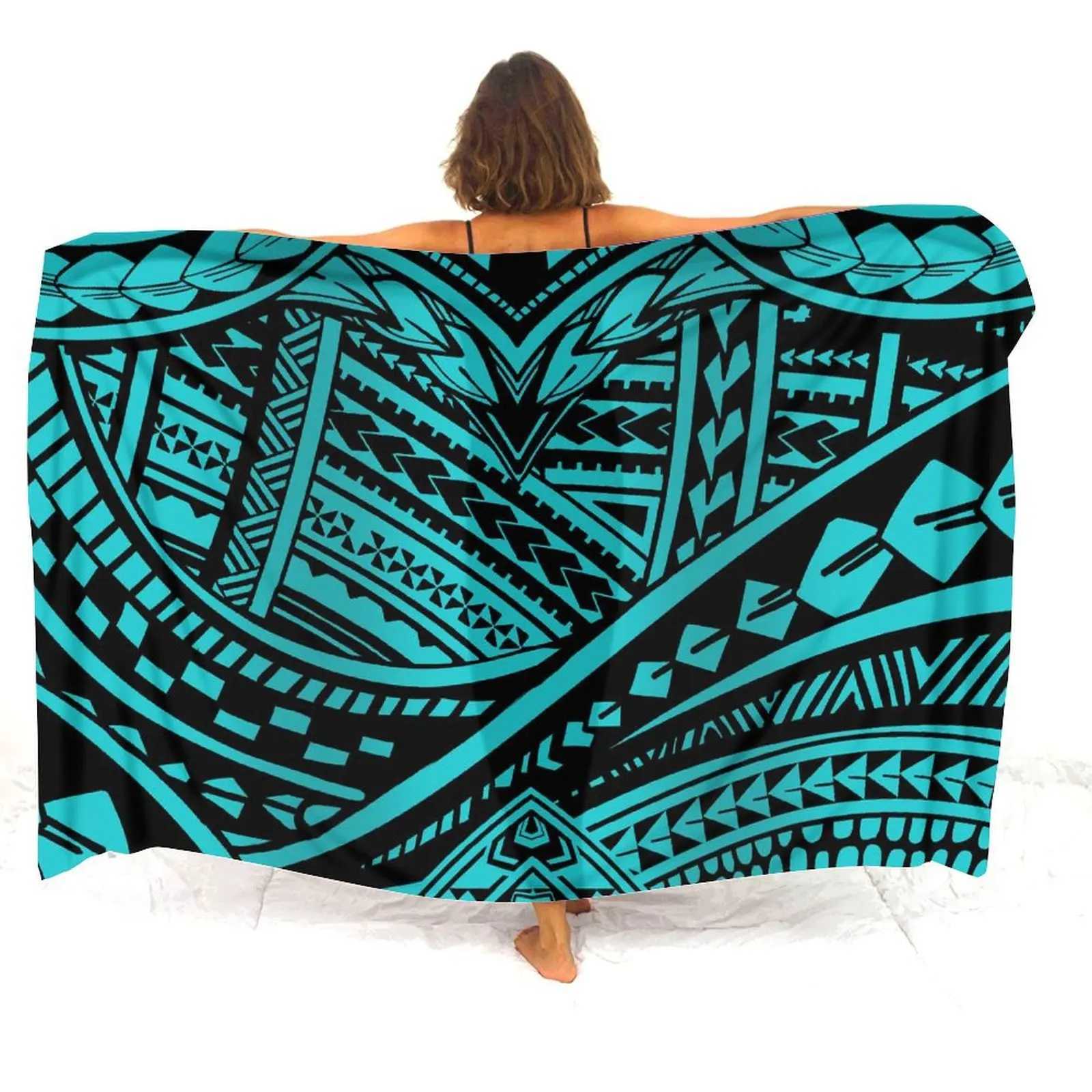 Haiian Beach Resort Sarong Custom Polynesian Floral Print Ladies Sarong Tribal Ethnic Design Soft Elegant Coat Shl ron W250120