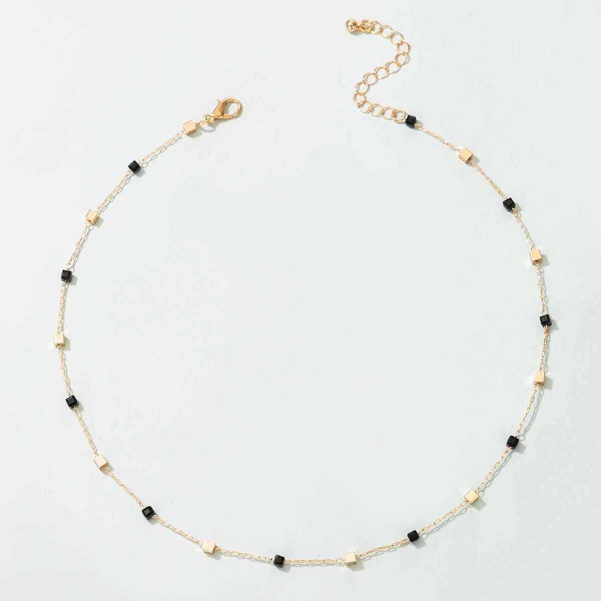 docona Charms Bead Clavicle Chain Choker Necklace for Women Elegance Gold Color Alloy Metal Adjustable Party Jewelry CollarXJ250121