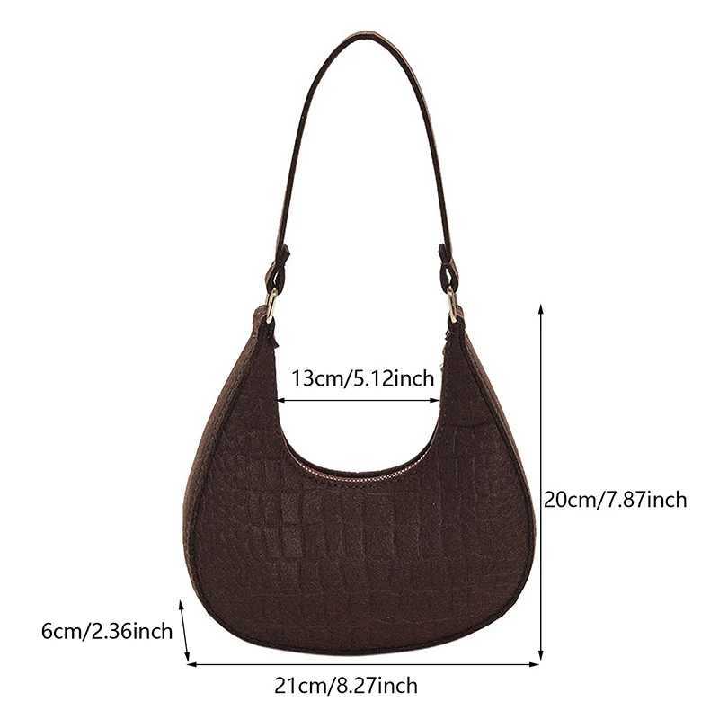 Women Top-handle Bags Autumn Winter Fi Bag New Fi Shoulder Bag Portable Womens Bag Bolso Mujer Handbags FeltXJ250121