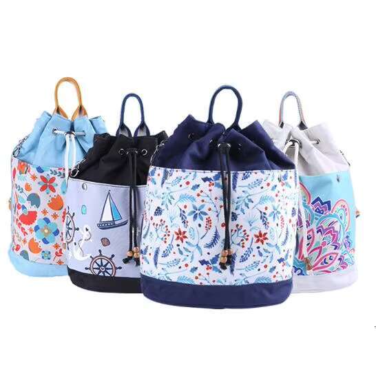 Double Shoulder Canvas Bag Backpack Female Tide New Korean Version Of Fashion Casual Polyester Fabric Knapsack