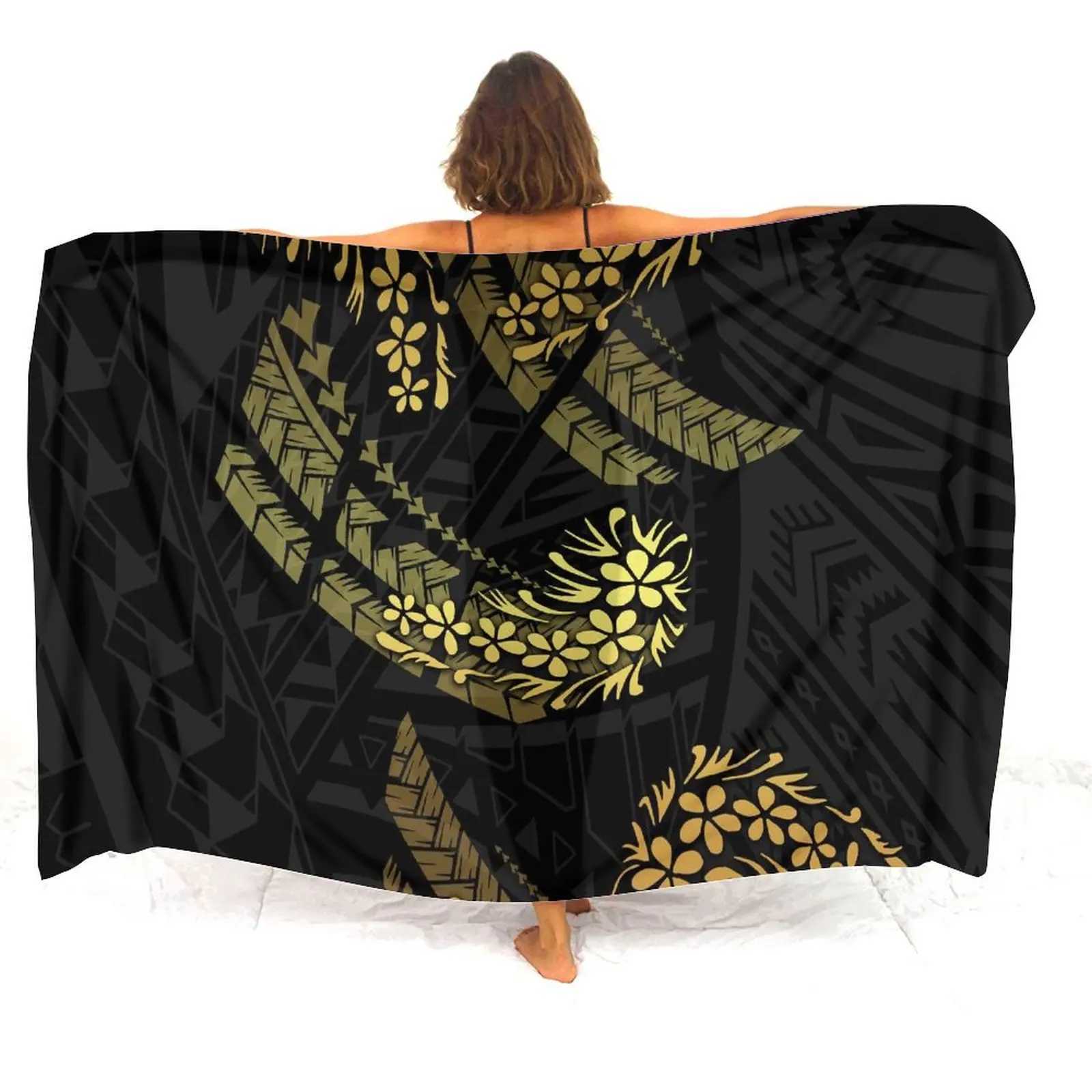 Custom Sarong Vintage Art Print Polynesian Sunblock Casual Sarong Womens Summer Beach Bikini Wr Scarf W250120