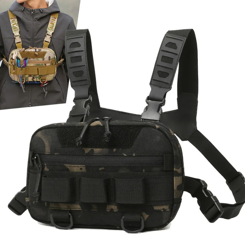 Tactical Chest Rig Backpack Camping Recon Kit Bag Molle Vest EDC Front Pouch MultiPurpose Daypack For Hiking Fishing Lure Pack 250121