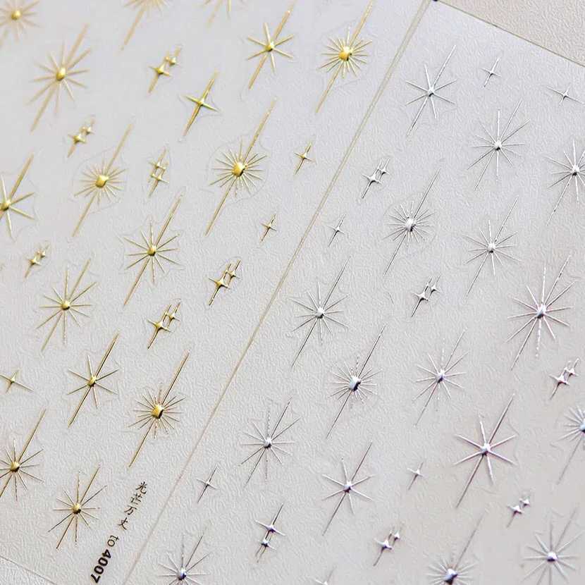 Traditional Chinese Gems Star Moon Red Love Heart Totem Starlight Rhinestone Punk Nail Art Sticker Charm DIY Manicure Tool DecalXJ250120