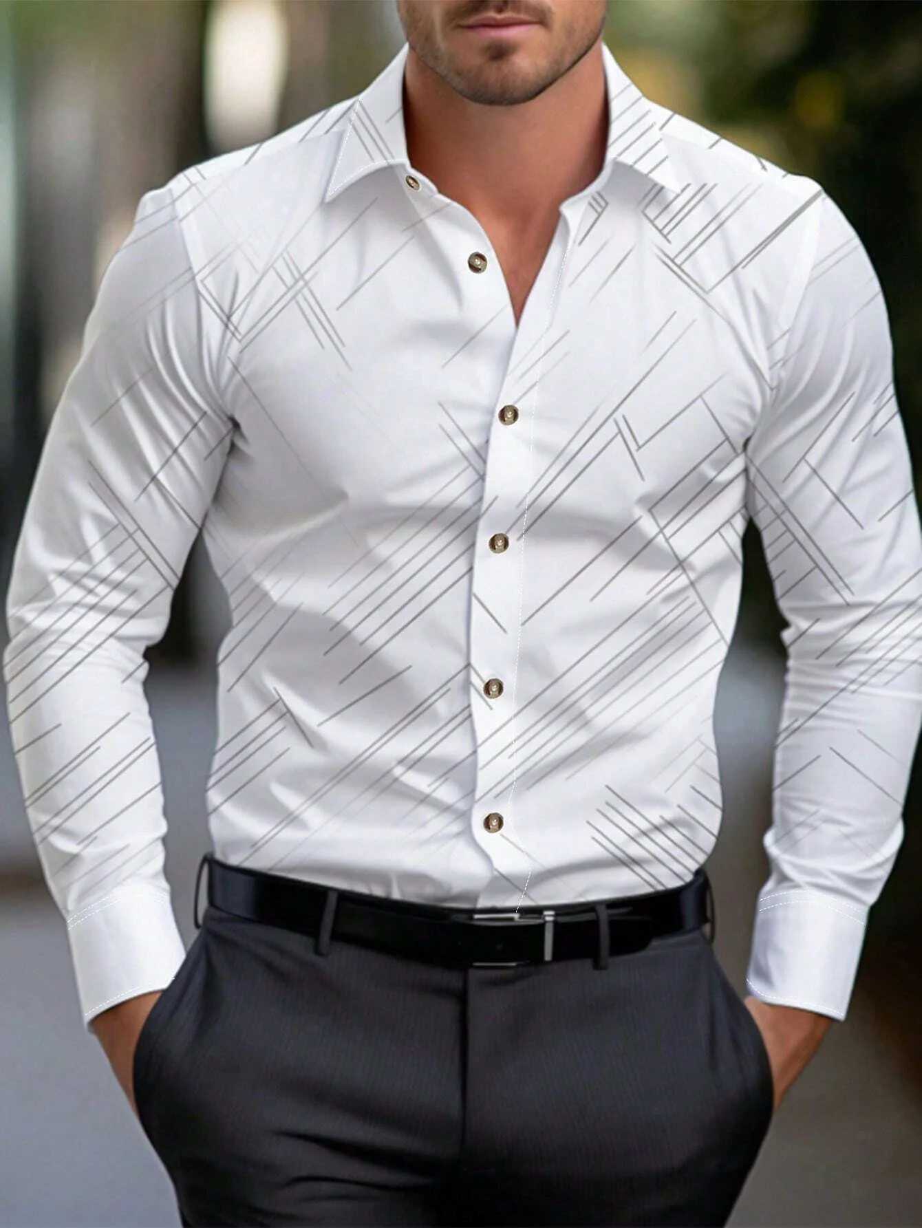 Summer new mens shirt 12 color long-sleeved striped lapel Hawaiian resort fashionable casual comfort XS-6XLXJ250121