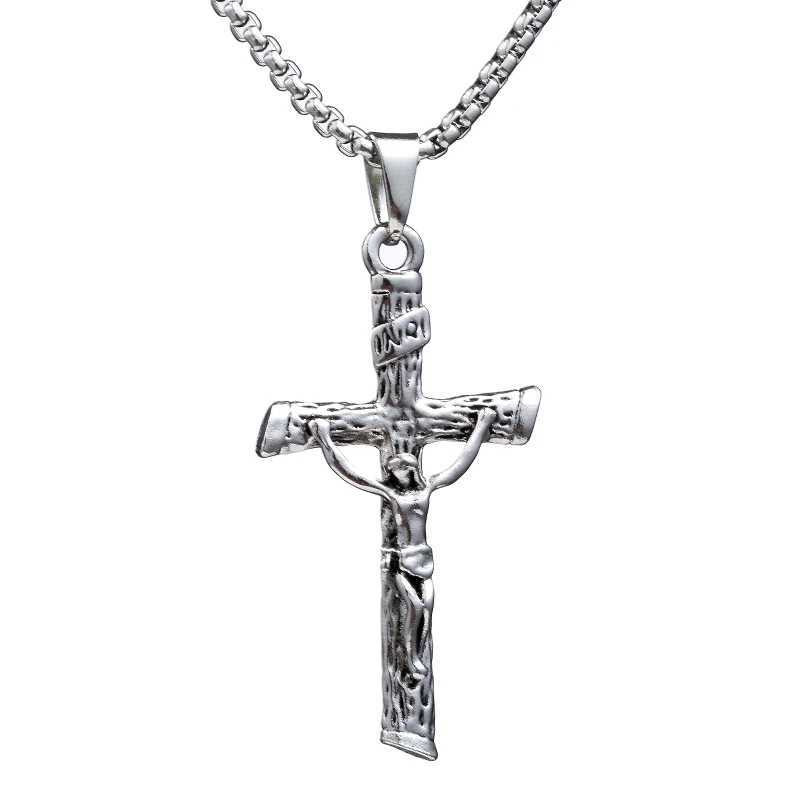 Jesus Cross Necklace Robot Dinosaur Pendant Fashion Charm Whale Screw man Motorcycle Bear Sweater Chain Jewelry For Men GiftsXJ250121