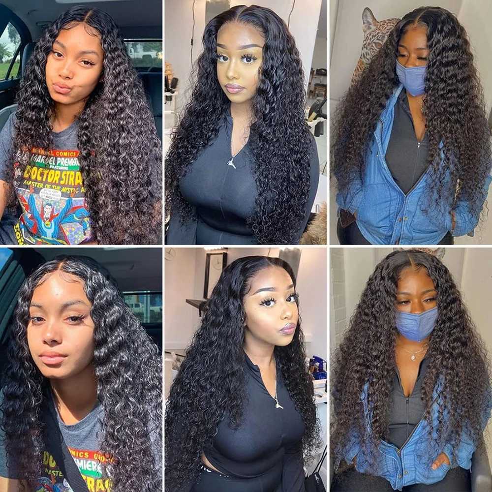 Deep Wave Bundles With Clo Brazilian Hair Weave 3/4 Bundles With Clo Human Hair Bundles With 5x5 HD Lace CloXJ250120