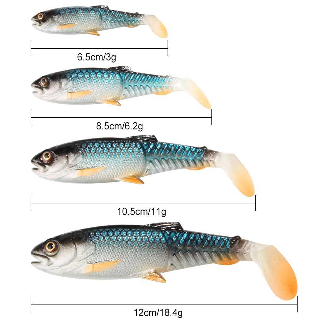 Spinpoler Predator Soft Fishing Lure Swimbait Paddle Tail Silicone Cannibal Artificial Bait Open Mouth Jig Head Bass Sea WobblerXJ250122