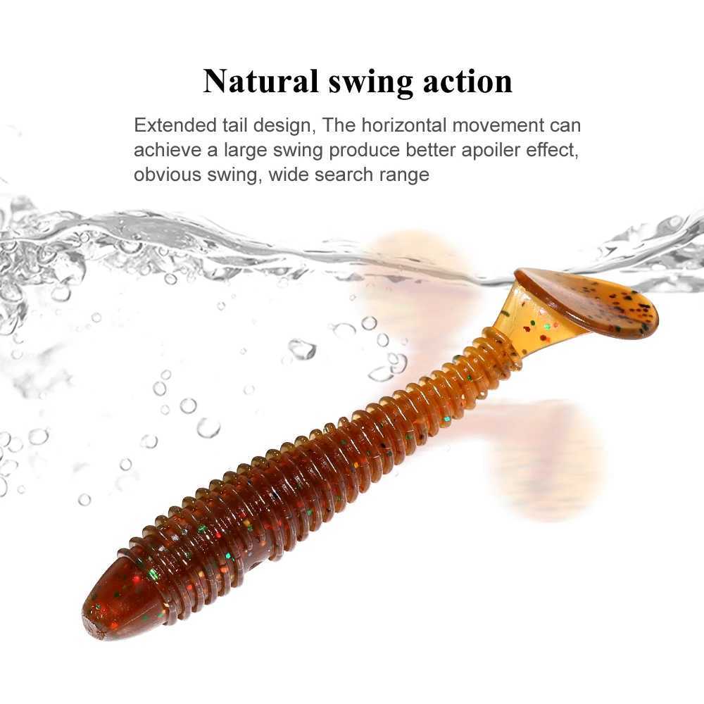 Fishing Lures 6cm- 8cm Plastic Silicone Bait Artificial Wobbler Worm Swimbait Predator Soft Lure shad for Pike Bass Sea TackleXJ250122