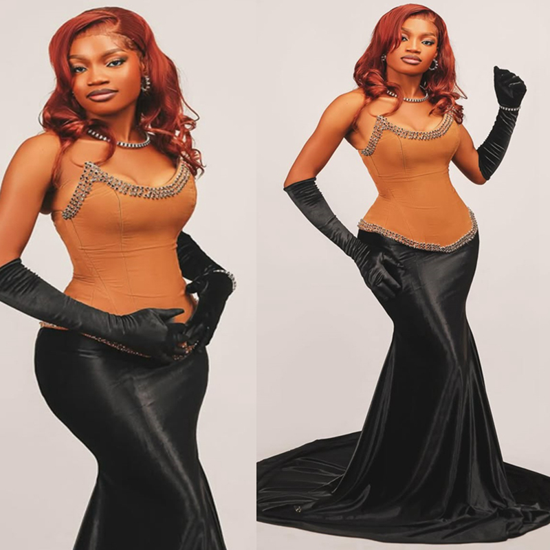 2025 Aso Ebi Prom Dresses Mermaid Evening Gowns For Black Women Formal Gowns For Special Occasions Beaded Birthday Dress Second Reception Gown AM2056