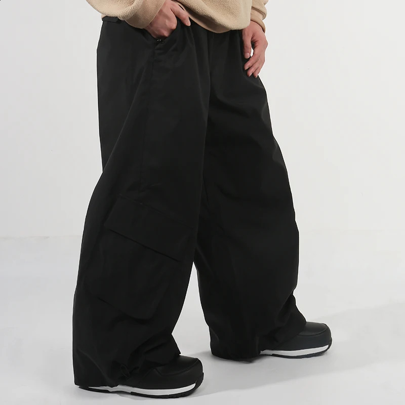 Winter loose ski cargo pants 3L waterproof ski board Trouser mens snowmobile bib cover mens backpack ski pants 250122