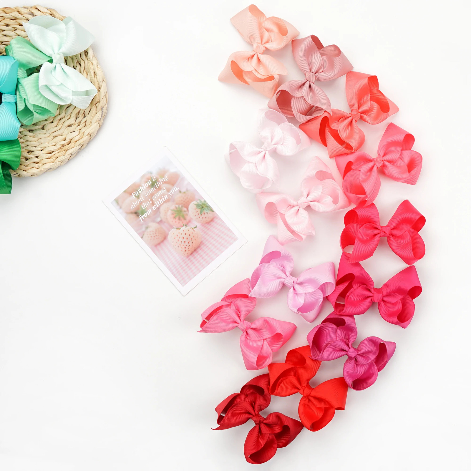40/58Colors 4.5 Inch Kid Girls Large Ribbon Hair Bows Clips Accessories for Toddlers Kids Girls hair Accessories 250120