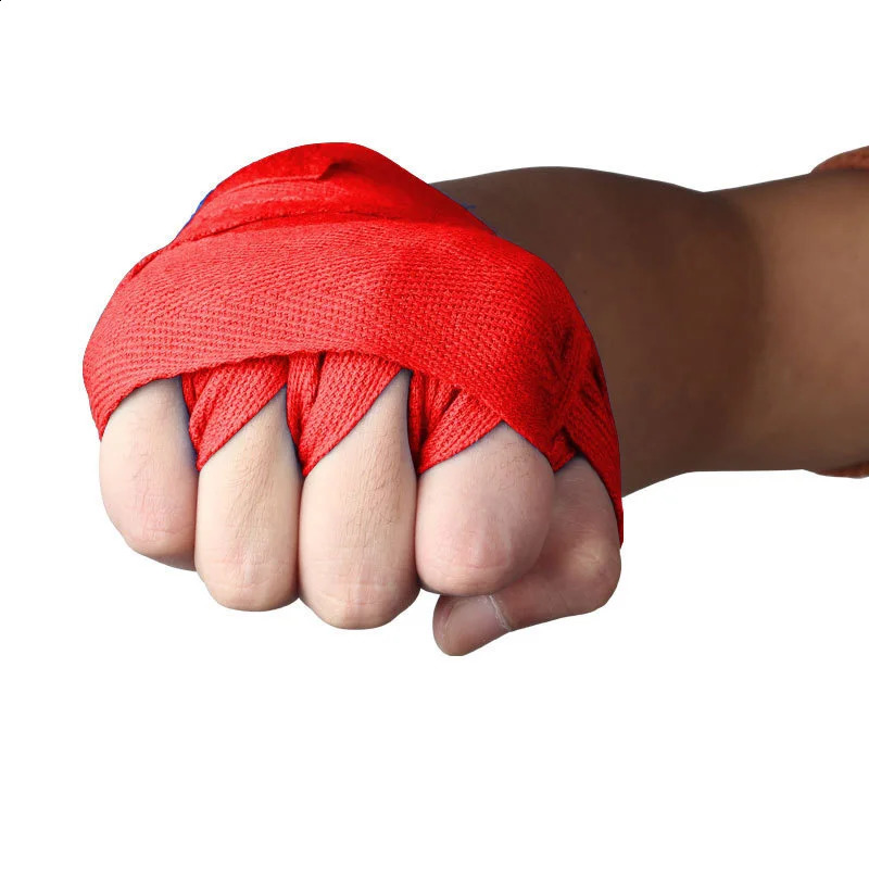 2PCS 1.5/2/3/5M Cotton Boxing Bandage Sports Strap Sanda Kick Boxing MMA Hand Gloves Protector Belt Boxing Sports Wraps Bandage 250117