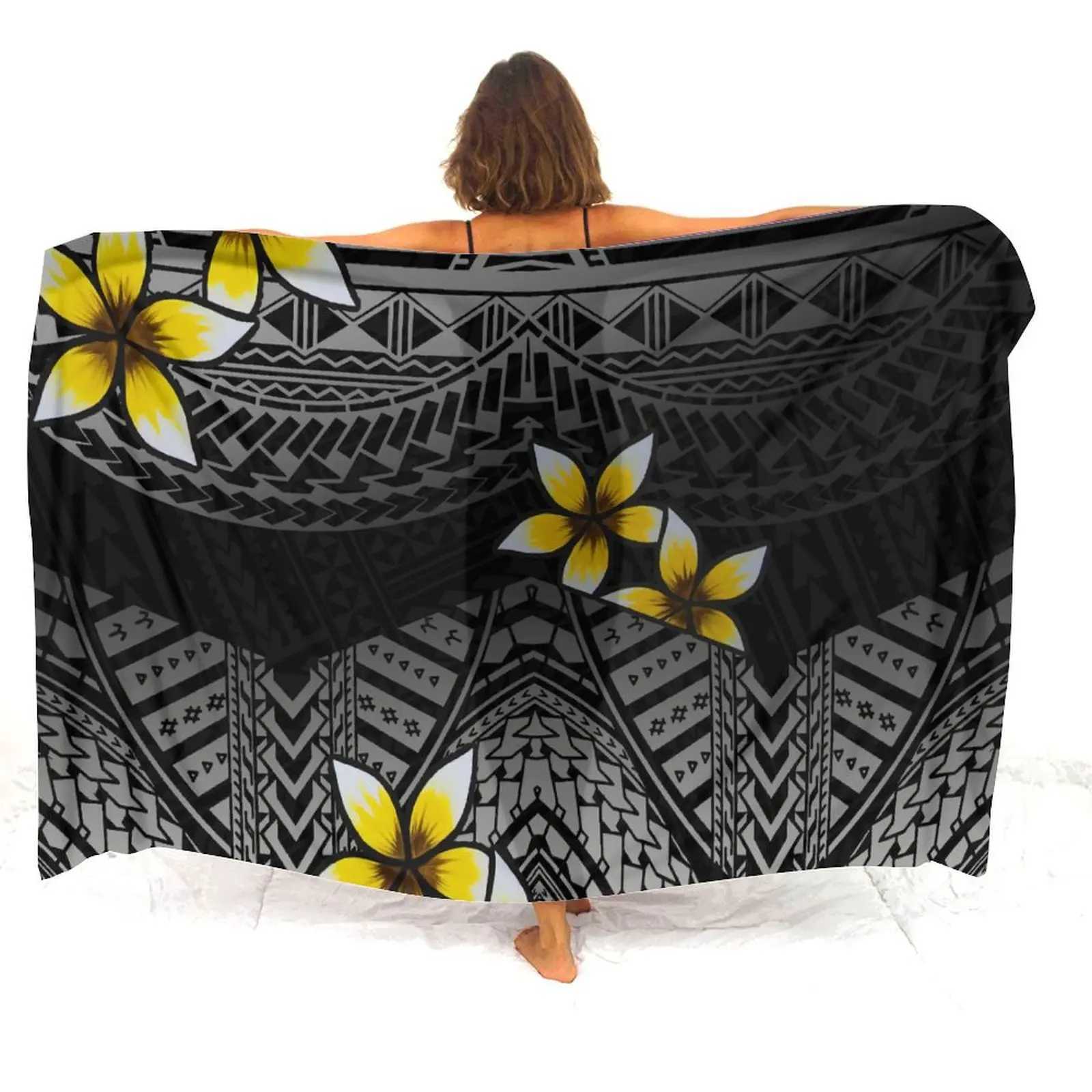 Samoa Island Sarong Polynesian Pattern Custom Soft Elegant Beach ron Haiian Seaside Sarong Tribal Ethnic Style Ce W250120