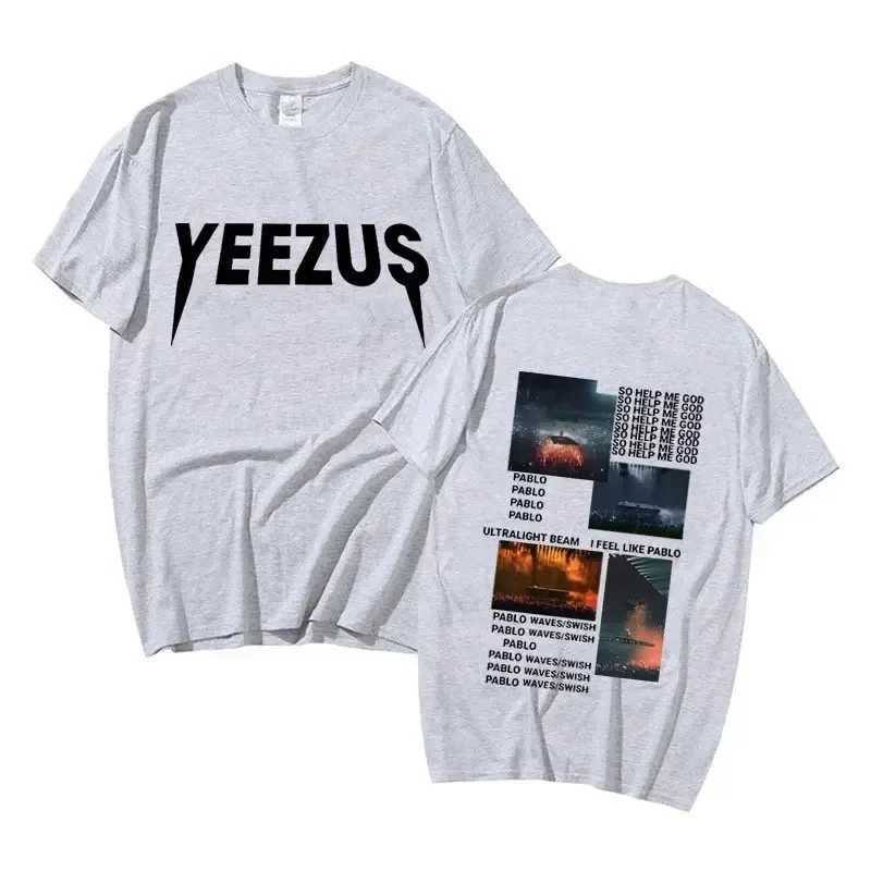 Rapper and West Yeezus Tees The Life of Pablo Print T Shirt Men Women Fashion Casual 100% Cotton Man T-Shirts Streetwear Tops X250203