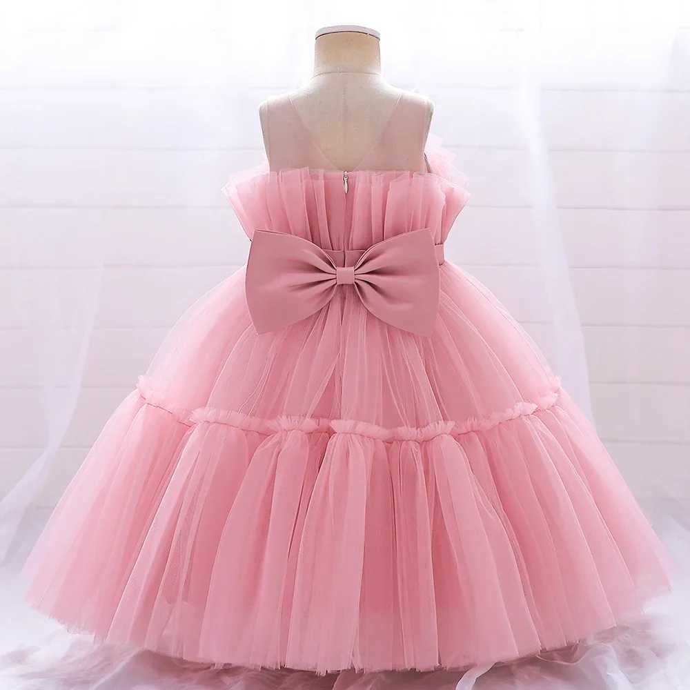 Newborn Baptism Dress For Baby Girls Princess Tutu Costume Infant 1 Year Birthday Party Dresses Toddler Girl Wedding Clothes X250203