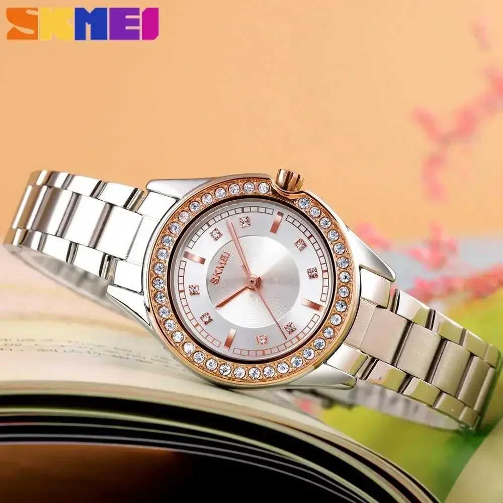 SKMEI 1534 Lady Watches Waterproof Stainless Steel Strap Womens Watch Fashion Wen Quartz Watch Innovative Diamond Wristwatches X250203