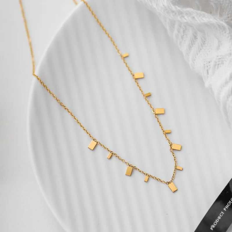 Small Round Necklace Made of Titanium Steel for Girls Simple Clavicle Chain Neck Jewelry Accessories for Women Birthday GiftXJ250121