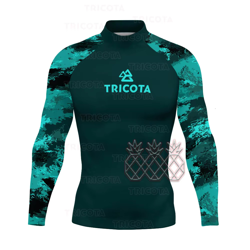 Rash Guard Swimwear Men's Long Sleeve UV Protection Diving Wear Summer Water Sports Swimming Rashguard Surfing T-Shirts