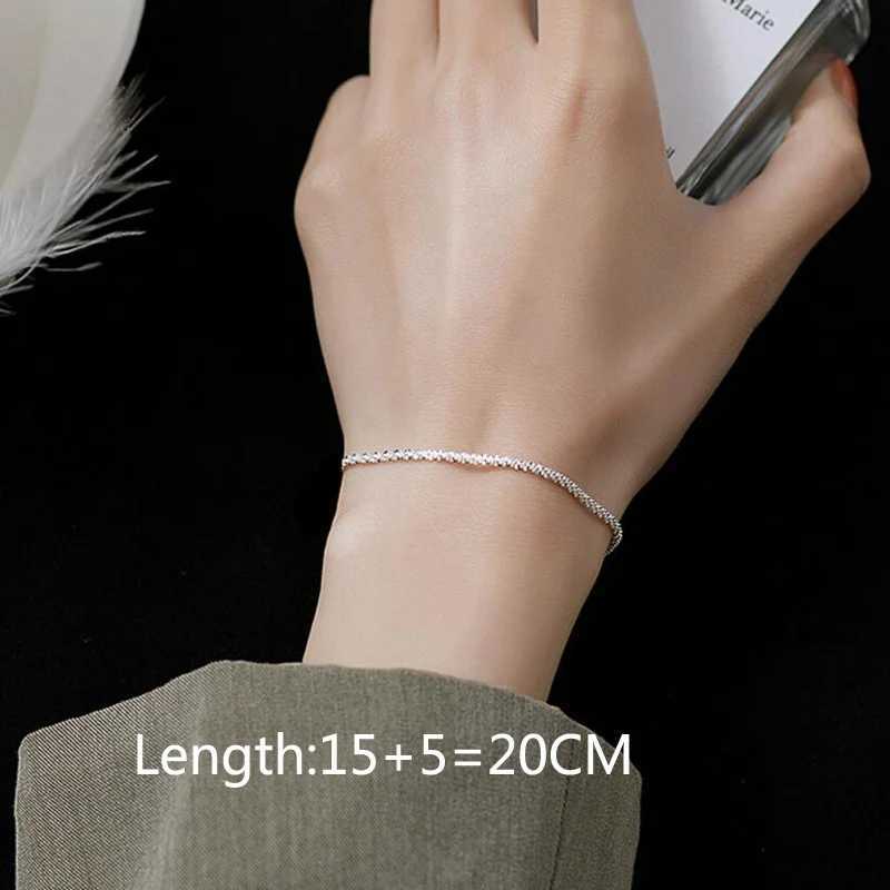 100% 925 Sterling Silver Snake Chain Pearls Anklets For Women Fashion Silver 925 Jewelry Wholesale DA387XJ250121