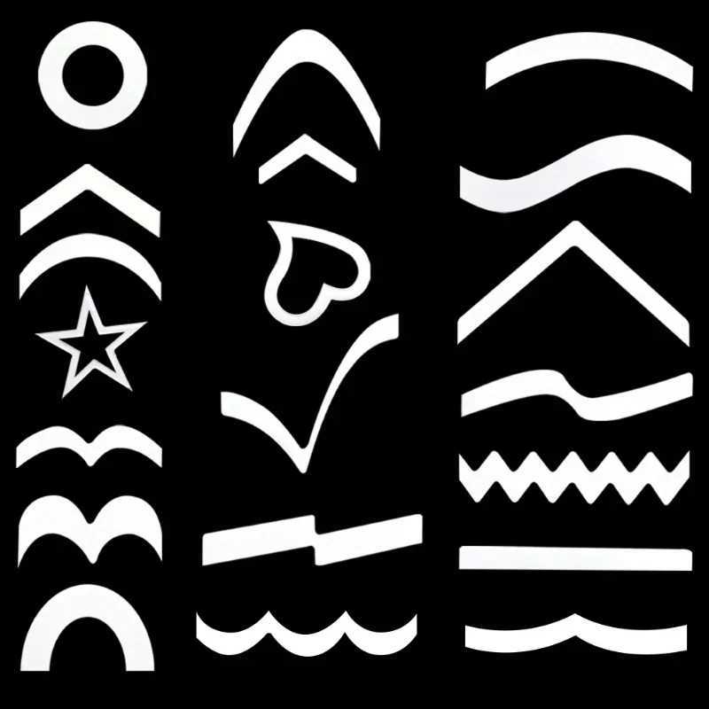 V-shaped White French Manicure Strip Wavy Line Nail Art Form Fringe Tip Guides Sticker DIY Nails Line Auxiliary Decoration ToolsXJ250120
