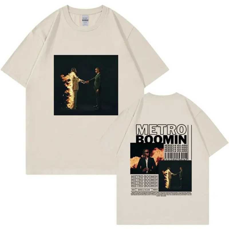 Rapper Metro Boomin Heroes Villains Graphic T Shirt for Men Women Hip Hop Retro Short Sleeve T-shirt Cotton Oversized T-shirts X250203