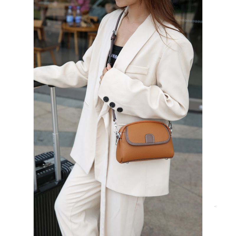 Bag Genuine Women's Crossbody Small Ladies' 2025 New Stylish Mobile Phone Bag, High-End Leather Shoulder Bag