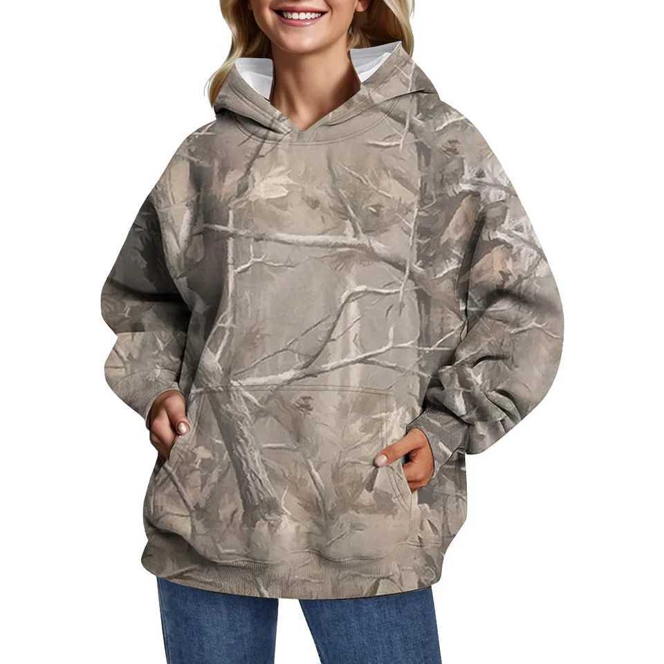 New Autumn Winte Mens Fashion Camouflage Leaf 3D Printin Hooded Sweatshirt Couple Oversize Hooded g Hip Hop Loose PulloverXJ2500118