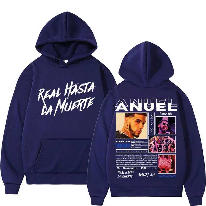Rapper Anuel AA Real Hasta La Muerte Hoodies Men Women Hip Hop Retro Style Sweatshirt Pullover Harajuku Fashion Oversized HoodedXJ2500118