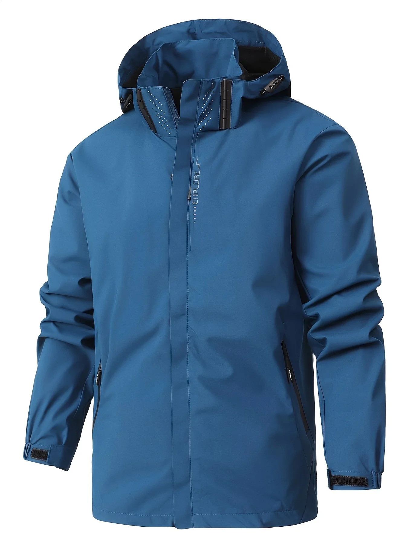 Waterproof Rain Jacket Hooded Shell Poncho Outdoor Raincoat Hiking Windbreaker Coat Mens Lightweight 250122