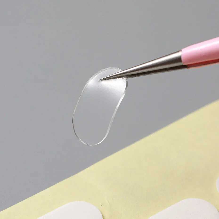 2 Sheets Traceless Double-side Adhesive Tape Gel For False Nails Display Stand Ultra-thin Soft Jelly Glue Sticker Manicure StripXJ250120
