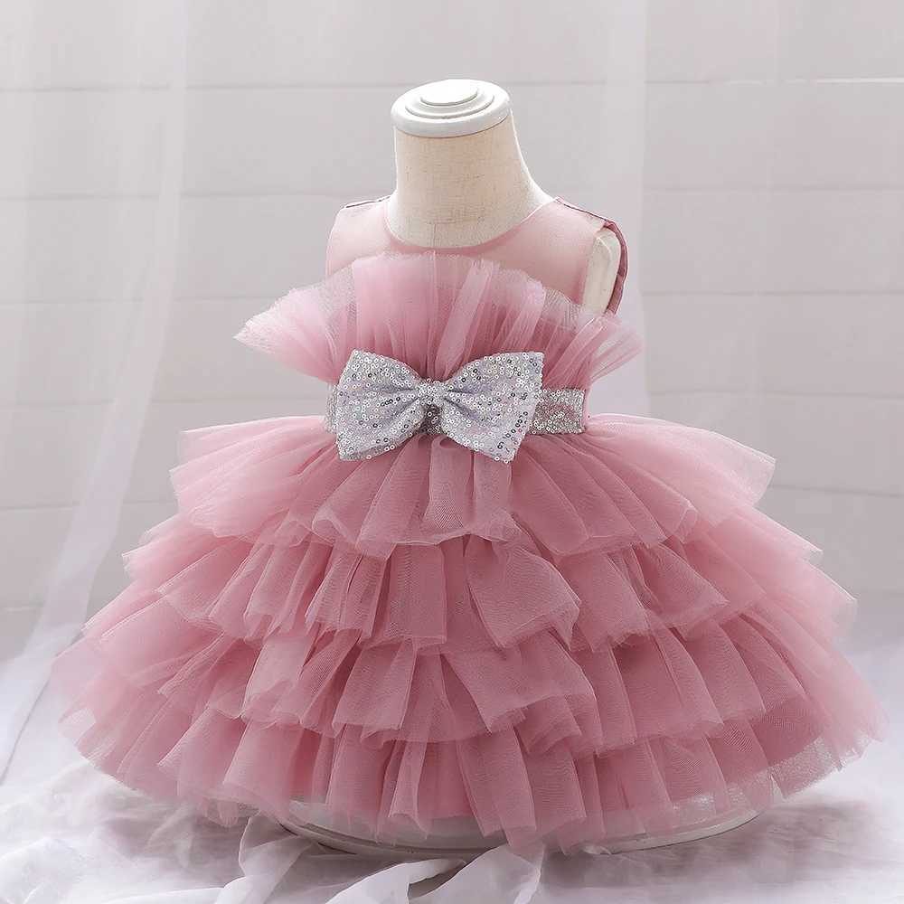 1 Year Birthday Baby Girl Party Dress Baptism Infant Christening Gown Newborn Toddlers Babies Kids Clothes 12 18 Months Dresses X250203