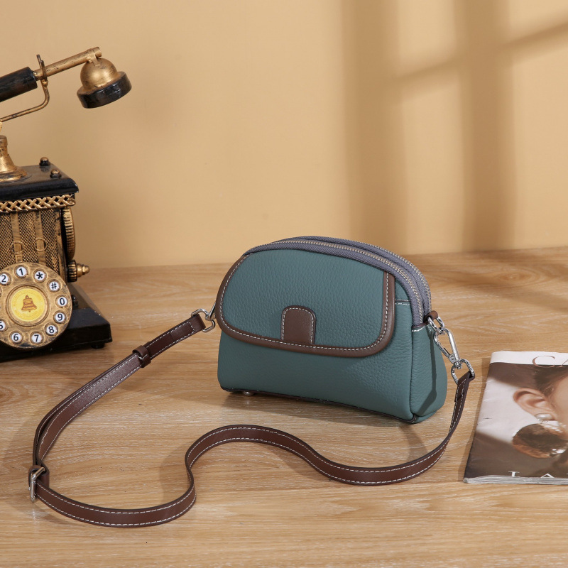 Bag Genuine Women's Crossbody Small Ladies' 2025 New Stylish Mobile Phone Bag, High-End Leather Shoulder Bag