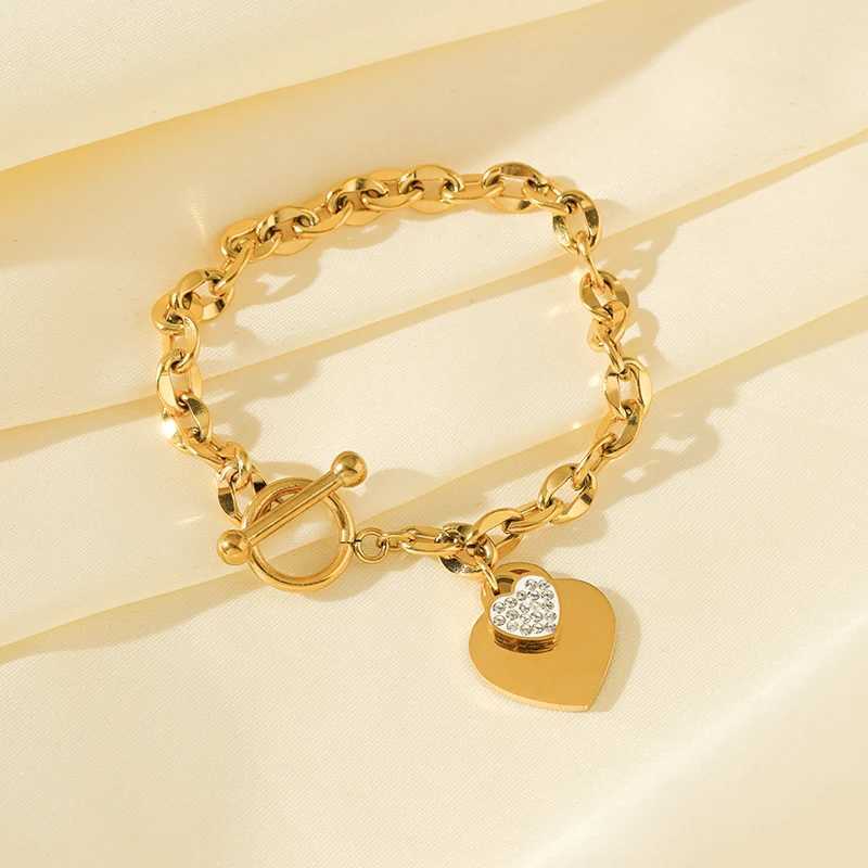 EILIECK 316L Stainless Steel Gold Color Starfish Moon Star Charm Bracelet For Women New Trendy Wrist Chain Jewelry Gift Party W250121