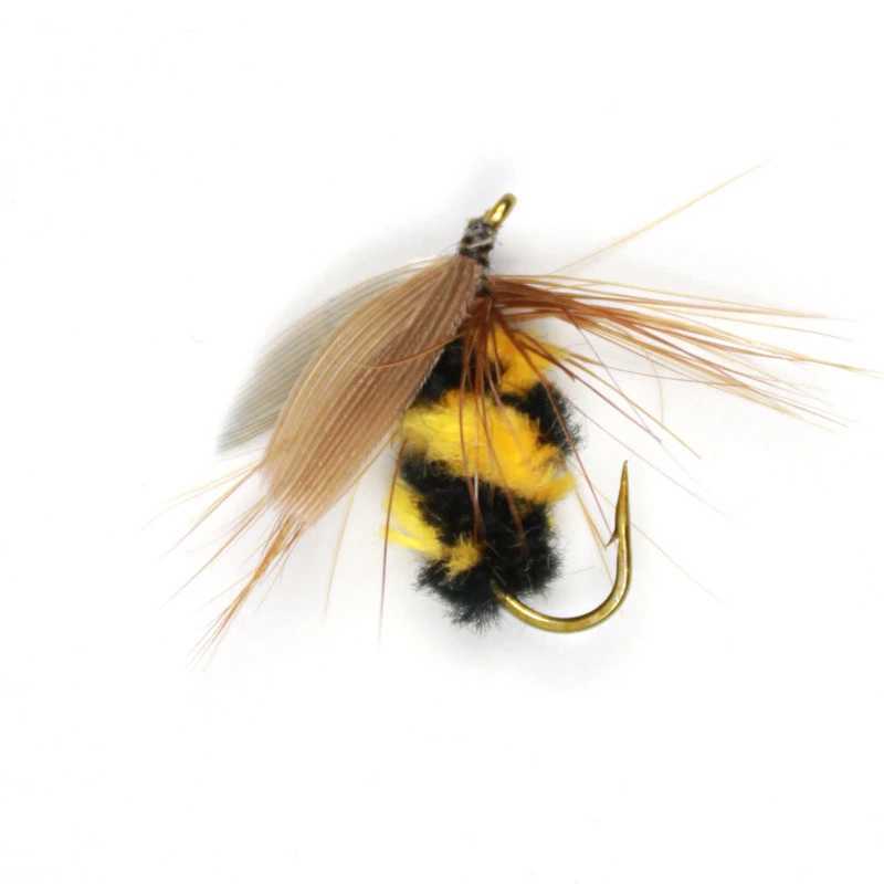 10pcs #10 Artificial Insect Bait Lure Bee Fly Trout Artificial Fishing Lures 15mm Outdoor Fishing Insects Baits Lure SetXJ250122